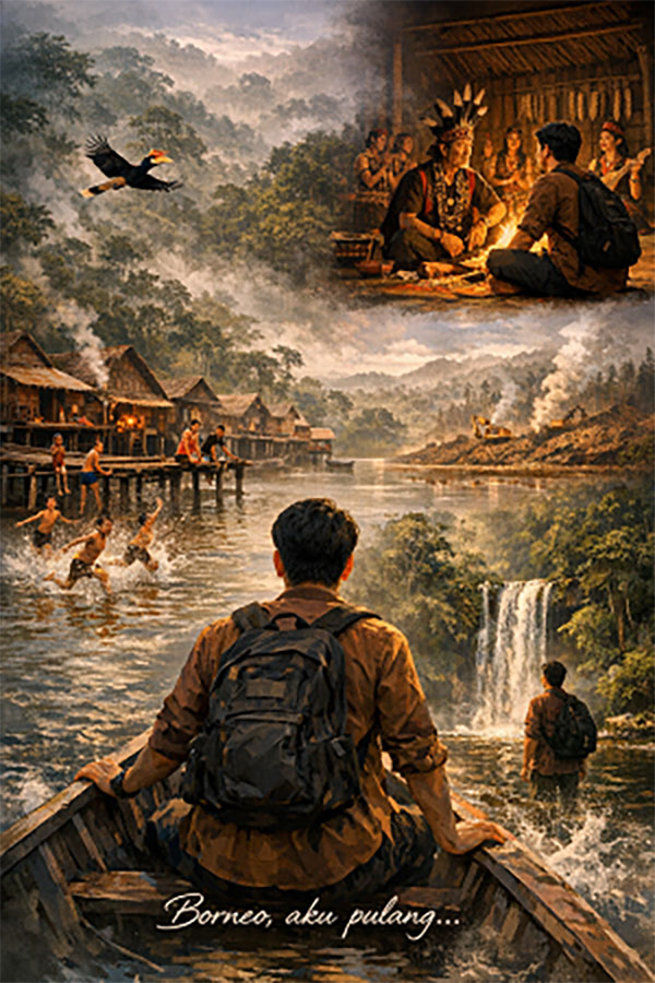 Ilustrasi Borneo Aku Pulang