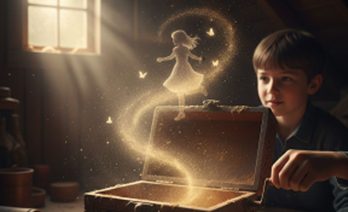 Ilustrasi Cerpen Kotak Musik yang Memainkan Debu