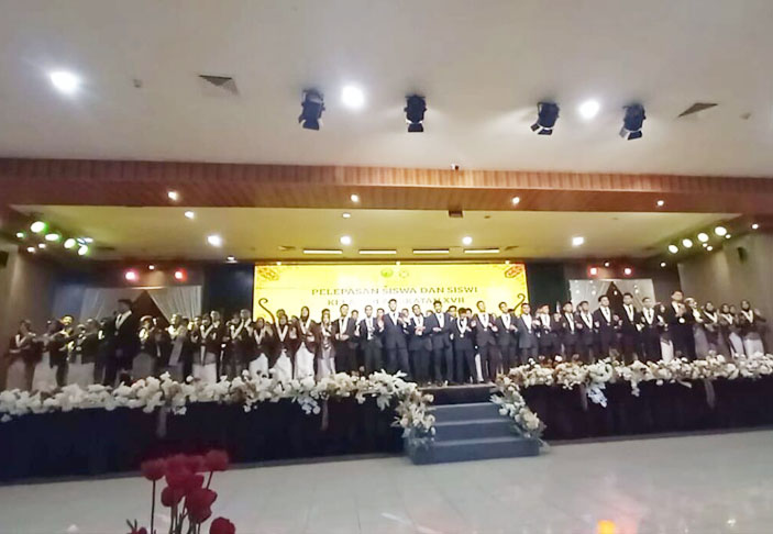 Suasana perpisahan siswa SMAN 1 Sangatta Selatan