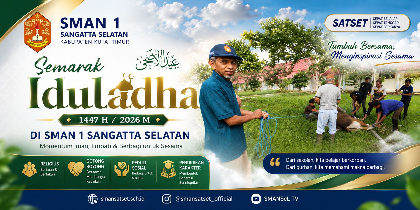 Kegiatan Qurban SMAN 1 Sangatta Selatan