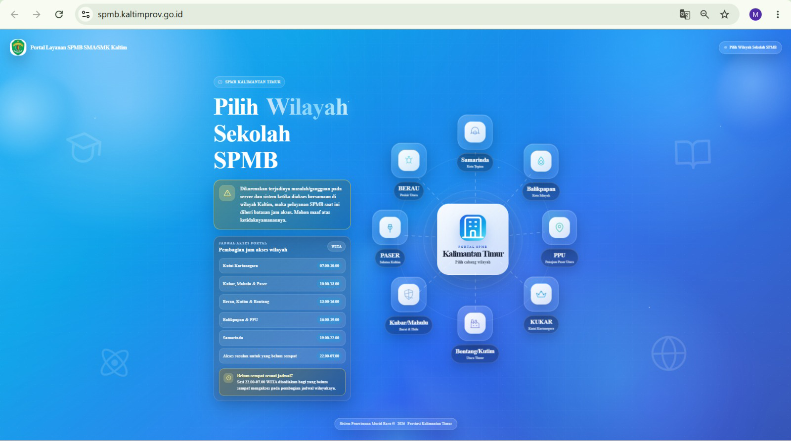 Penyesuaian Akses Portal SPMB Kalimantan Timur Tahun 2026