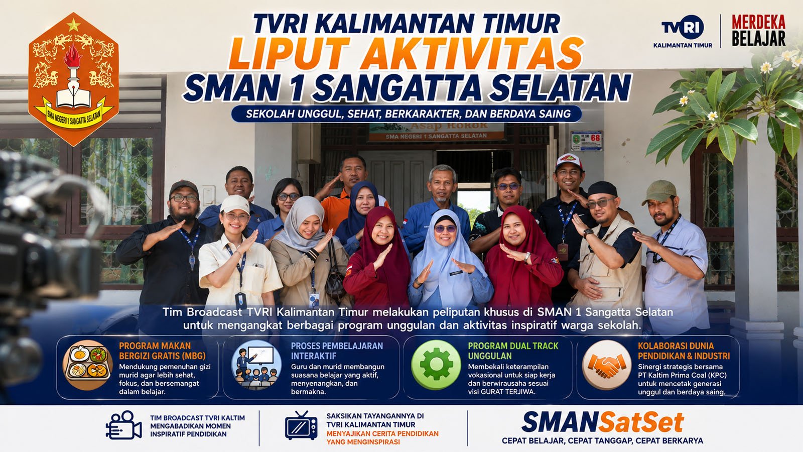 TVRI Kalimantan Timur Rekam Semangat Belajar dan Kolaborasi di SMAN 1 Sangatta Selatan