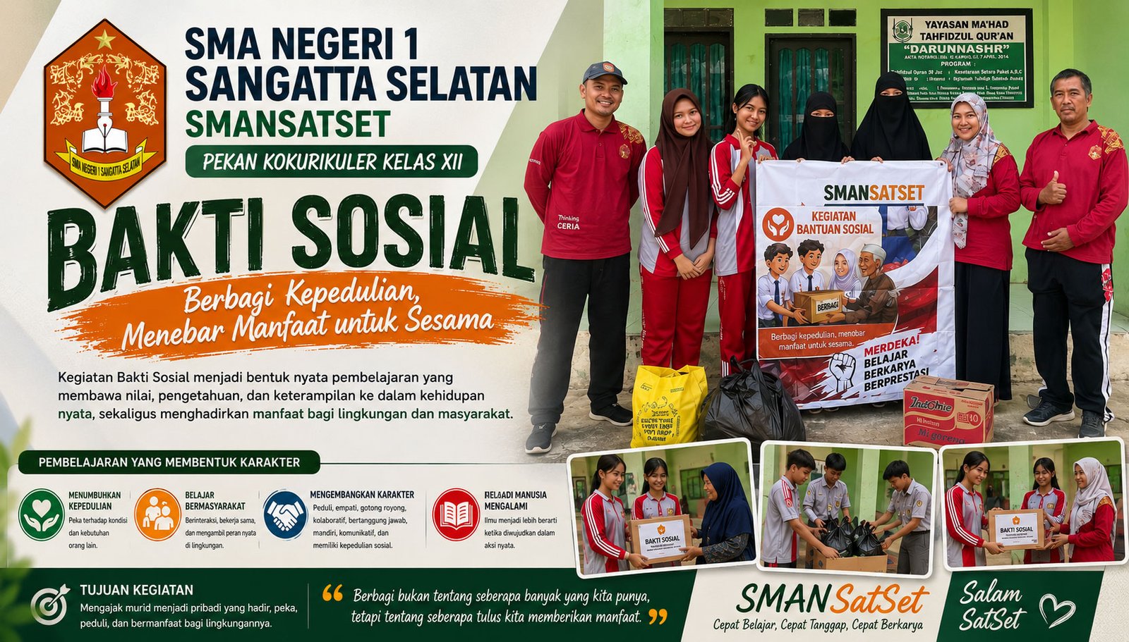 Berbagi Kepedulian, Menebar Manfaat: Kokurikuler Kelas XII SMANSATSET Hadirkan Semangat Berbagi