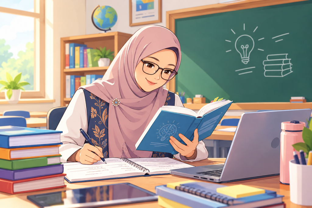 Guru belajar dan mengembangkan kemampuan untuk menghadapi tantangan pendidikan masa depan