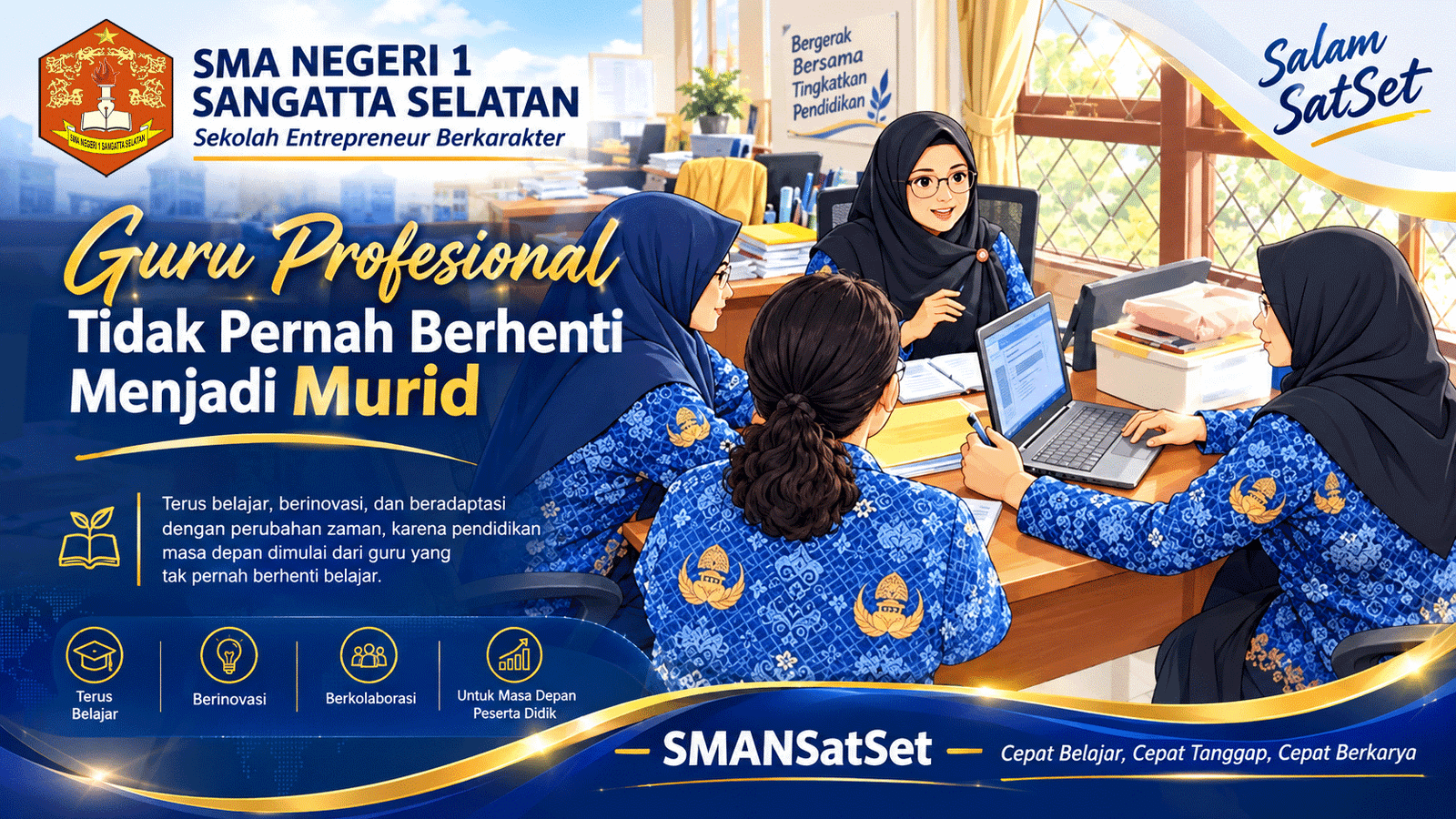 Guru Profesional Tidak Pernah Berhenti Menjadi Murid
